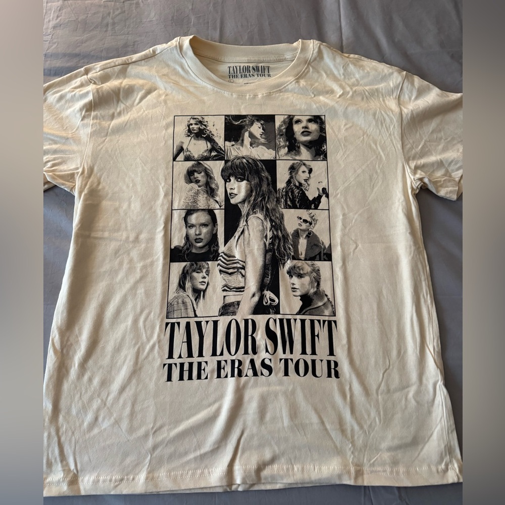 Taylor Swift Eras Tour Beige T Shirt Size L